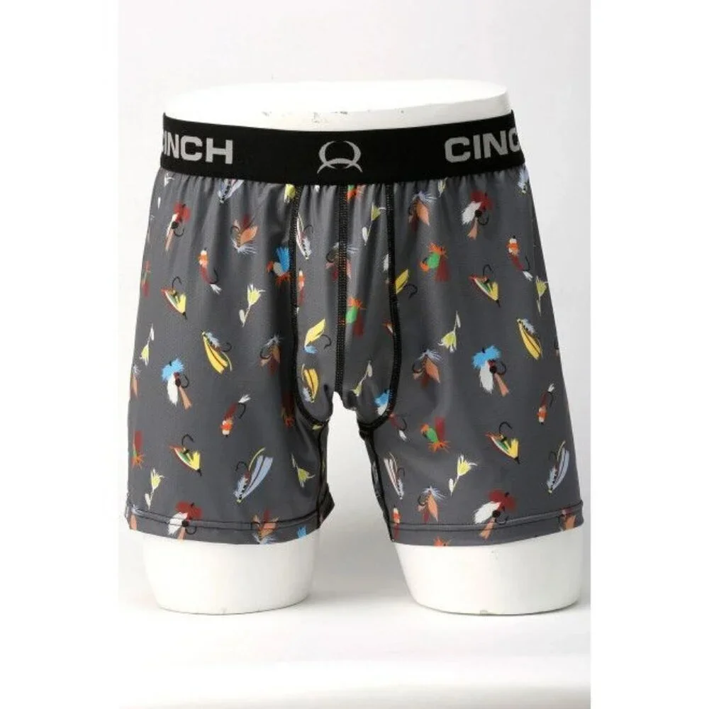 Cinch Men's Medium Fly Fishing Lure Loose Boxer Brief Underwear